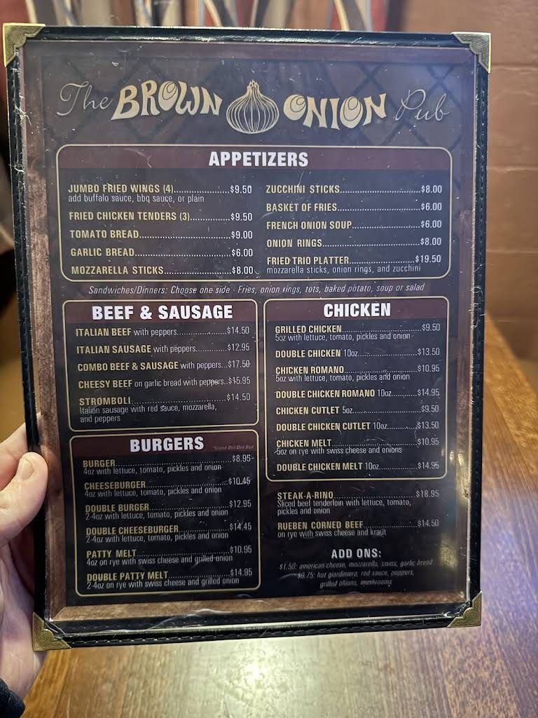 The Brown Onion Menu 2